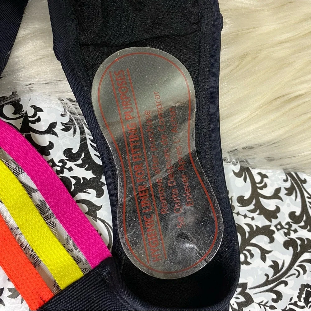 NWT Xhilaration: size XS : neon strappy bandage mesh hipster swim bikini bottom